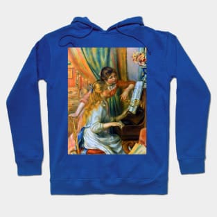 Young Girls at the Piano by Pierre Renoir Hoodie